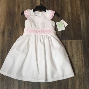 New white and pink girls dress